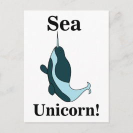 Postal Narwhal Sea Unicorn Funny