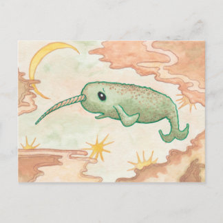 Postal Narwhal y Moon