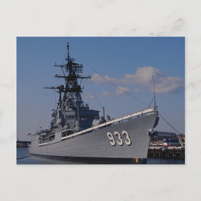 Postal NAS "Anacostia", "USS Barry", buque conmemorativo, (Anverso)