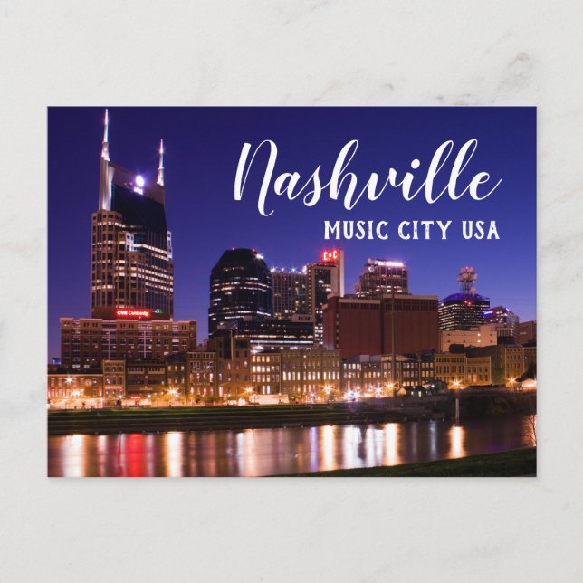 Postal Nashville --- Ciudad los E.E.U.U. de la música (Anverso)