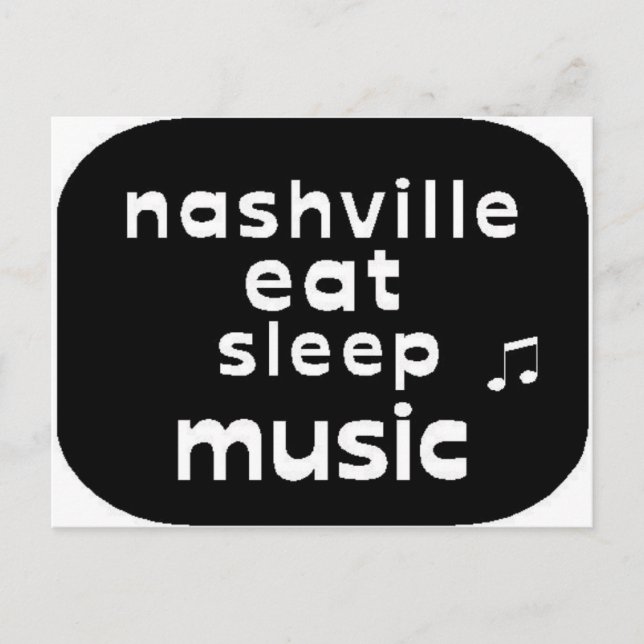 Postal Nashville Eat Sleep Music (Anverso)