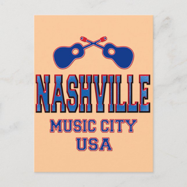 Postal Nashville, Music City USA (Anverso)