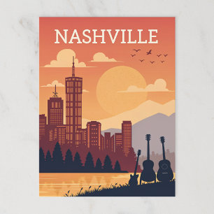 Postal Nashville: Skyline de música en Sunset