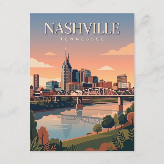 Postal Nashville Skyline EE. UU. (Anverso)