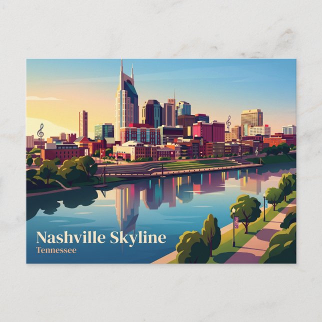 Postal Nashville Skyline EE. UU. (Anverso)