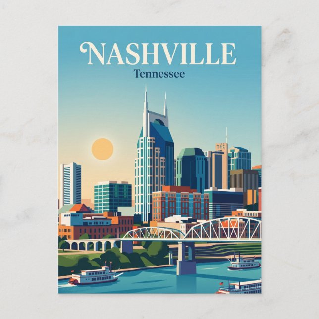 Postal Nashville Skyline EE. UU. (Anverso)