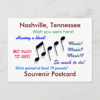 Postal Nashville Souvenir