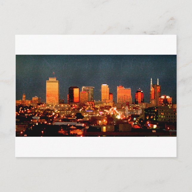 Postal Nashville Sunset Skyline (Anverso)