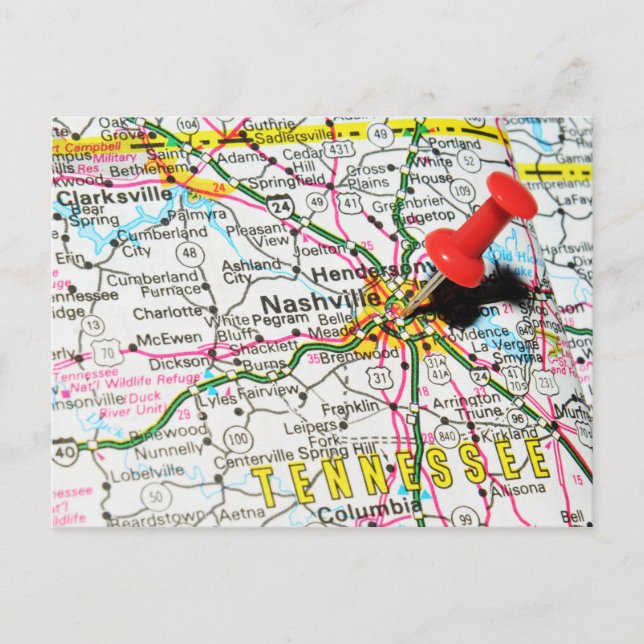 Postal Nashville, Tennessee (Anverso)