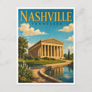 Postal Nashville Tennessee Acuarela GeoSaga