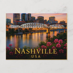 Postal Nashville Tennessee Ciudad de la Música y Patrimon