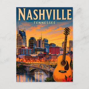 Postal 🎸 Nashville Tennessee Horizonte y Music Row