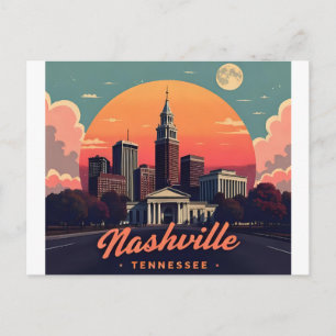Postal Nashville Tennessee retro horizonte