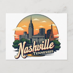 Postal Nashville Tennessee retro horizonte