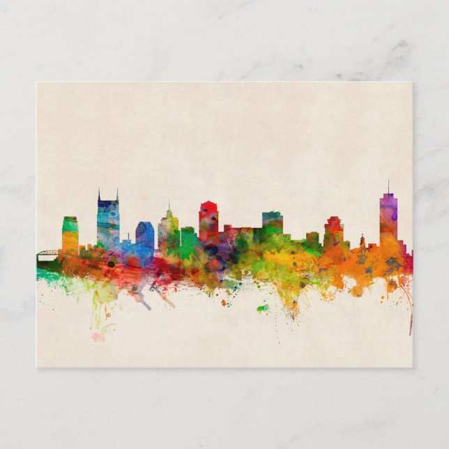 Postal Nashville Tennessee Skyline City (Anverso)