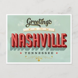 Postal Nashville Tennessee Vintage Travel, retro