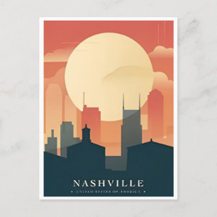 Postal Nashville Tennessee Vintage Travel, retro