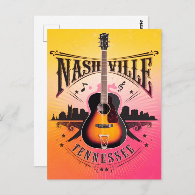Postal Nashville, TN - Music City USA (Anverso / Reverso)