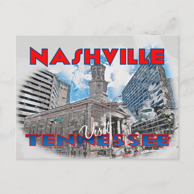 Postal Nashville, Visita Tennessee (Anverso)