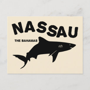 Postal Nassau - Las Bahamas: Camiseta de buceo de tiburon