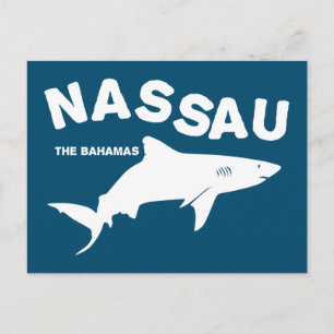 Postal Nassau - Las Bahamas: Camiseta de buceo de tiburon