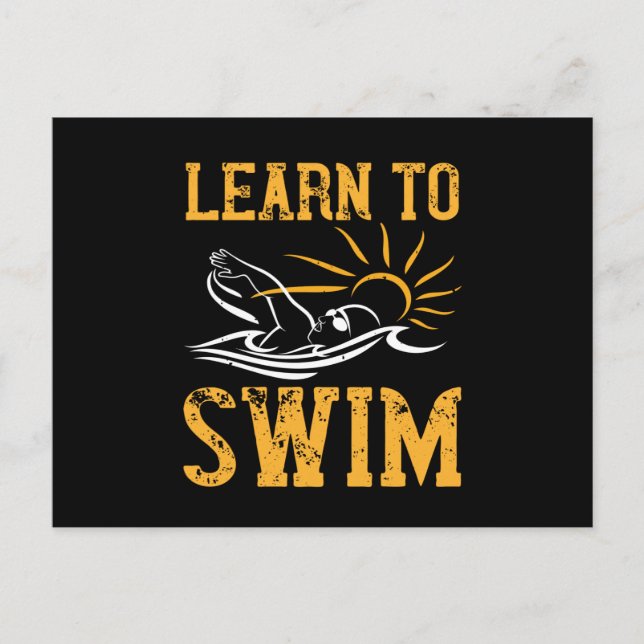 Postal Natación - Aprende a nadar (Anverso)
