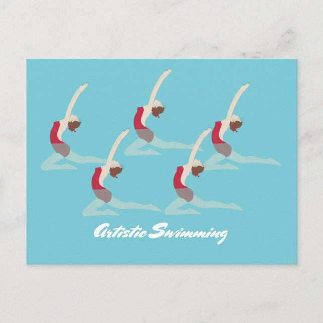 Postal Natación artística (Anverso)