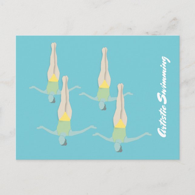 Postal Natación artística (Anverso)