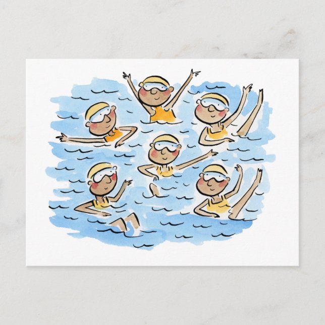 Postal Natación artística (Anverso)