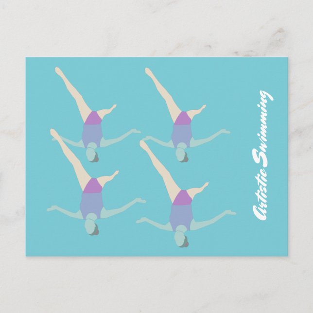 Postal Natación artística (Anverso)