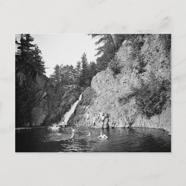 Postal Natación en 1904 en Lester Park. Duluth, Minnesota (Anverso)