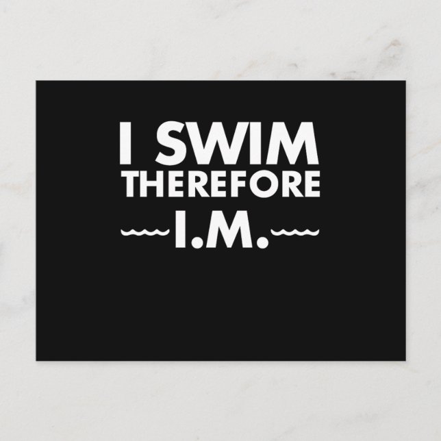 Postal Natación Graciosa Para Un Nadador Que Baña IM (Anverso)