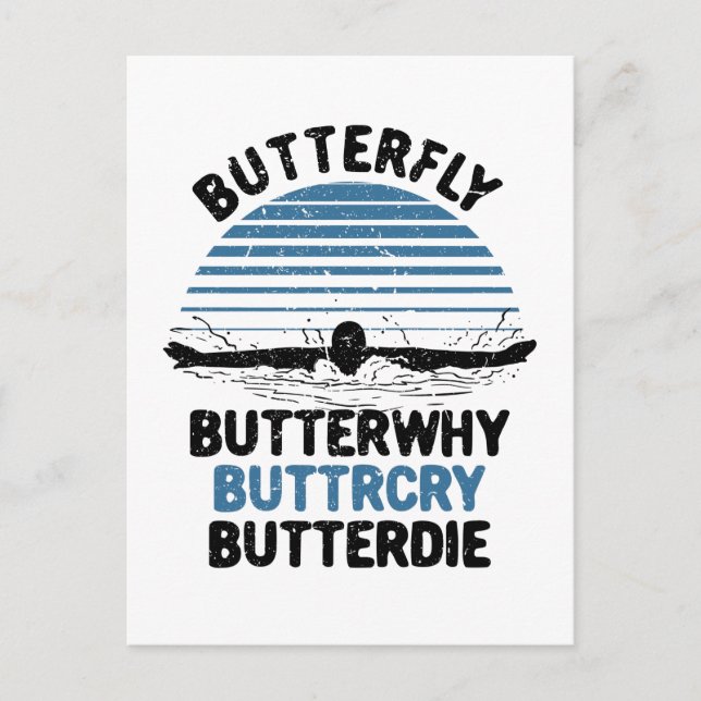 Postal Natación - Mariposa Mariposa Por Qué Regalo De Nat (Anverso)