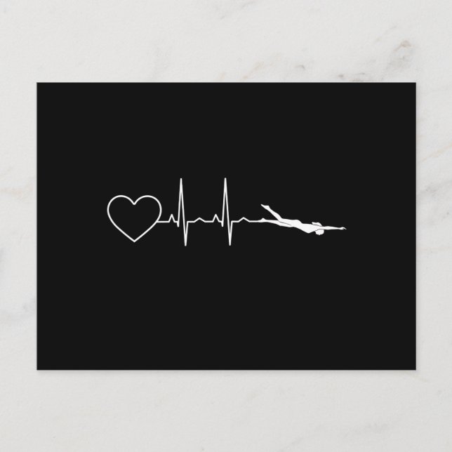 Postal Natación - Natación latido (Anverso)