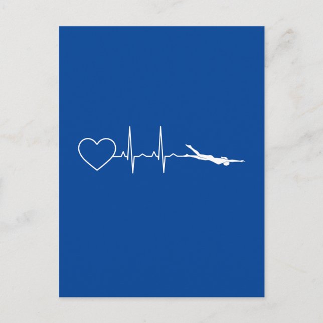 Postal Natación - Natación latido (Anverso)