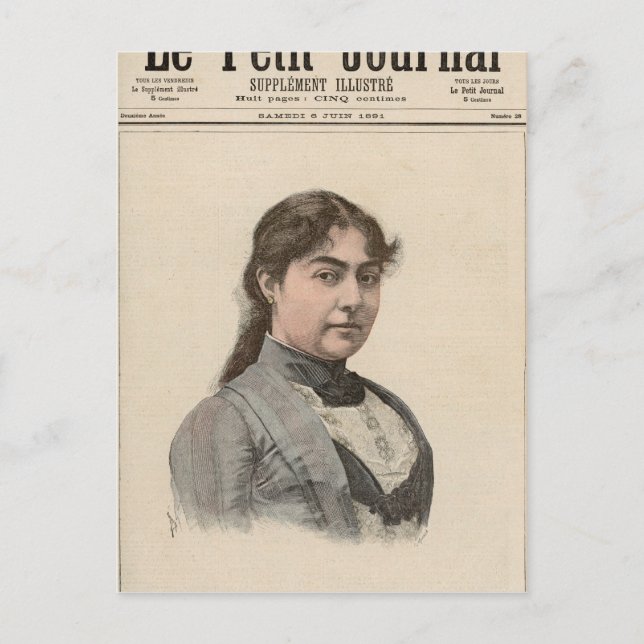 Postal Natalija de Serbia (Anverso)