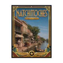 Natchitoches Louisiana Arte Deco Vintage Edad Dora