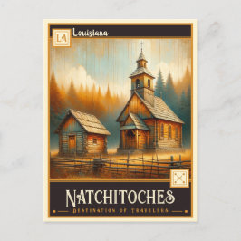 Postal Natchitoches, Luisiana | Vintage