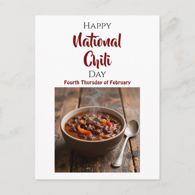 Postal National Chili Day | Fourth Thursday of February (Anverso)
