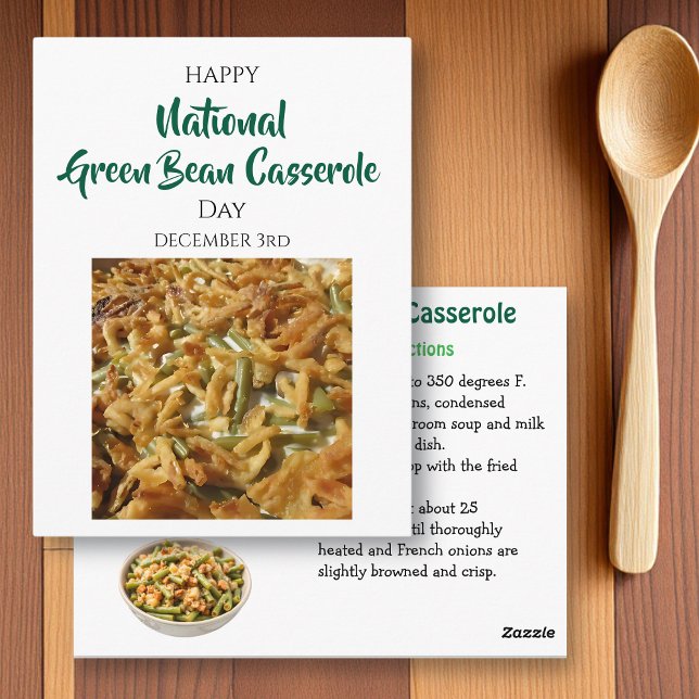 Postal National Green Bean Casserole Day Dec 3rd (Subido por el creador)