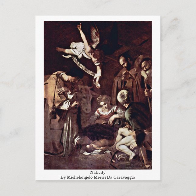 Postal Natividad De Michelangelo Merisi Da Caravaggio (Anverso)
