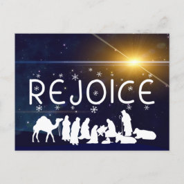 Postal Natividad de Navidades REJOICE
