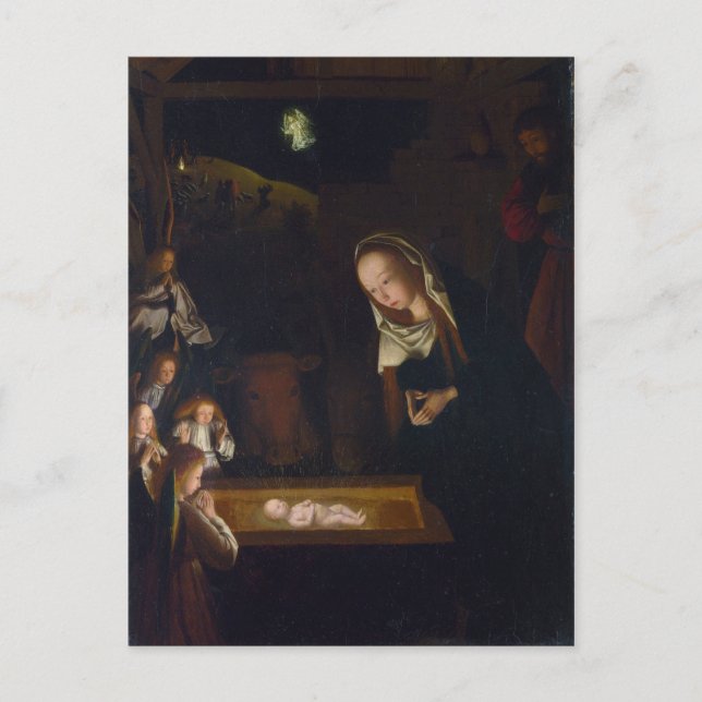 Postal Natividad Geburt Christi de Geertgen tot Sint Jans (Anverso)