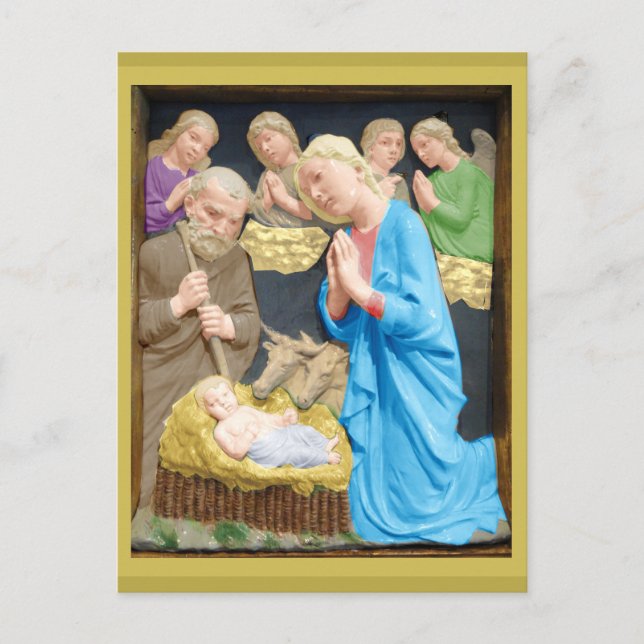 Postal NATIVIDAD Luca Della Robbia (Anverso)