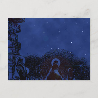 Postal Natividad nocturna estrellada