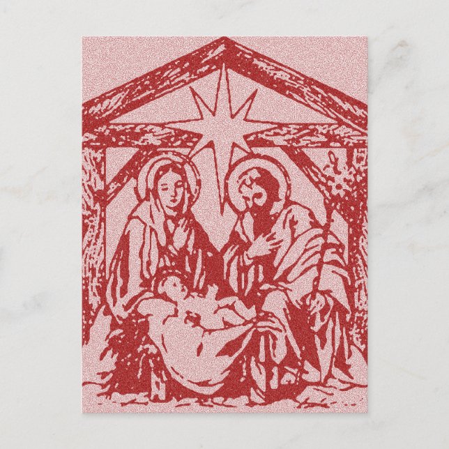 Postal Natividad Roja (Anverso)