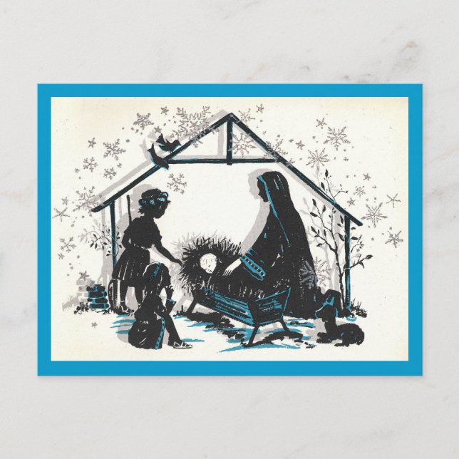 Postal Natividad vintage (Anverso)