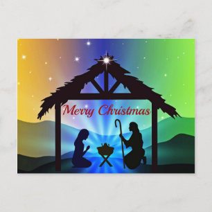 Postal Nativity Manger Navidades Gráfico