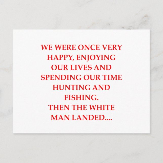 Postal nativo americano (Anverso)