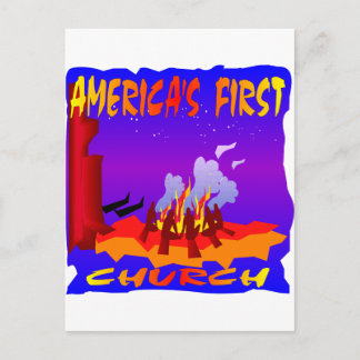 Postal Nativo Americano, Primera Iglesia de las Américas